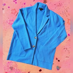 Ann Taylor french blue sweater blazer